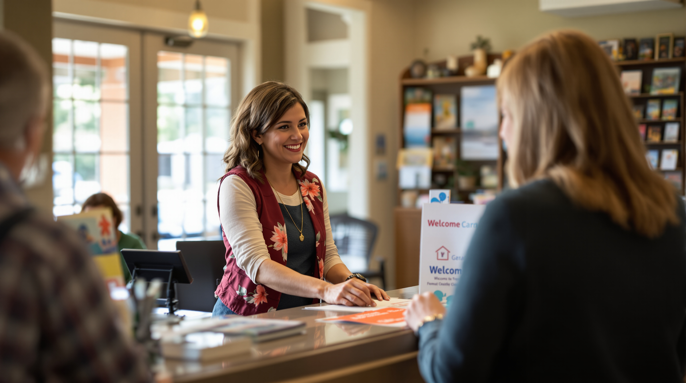 Welcome desk at Common Ground Athens
